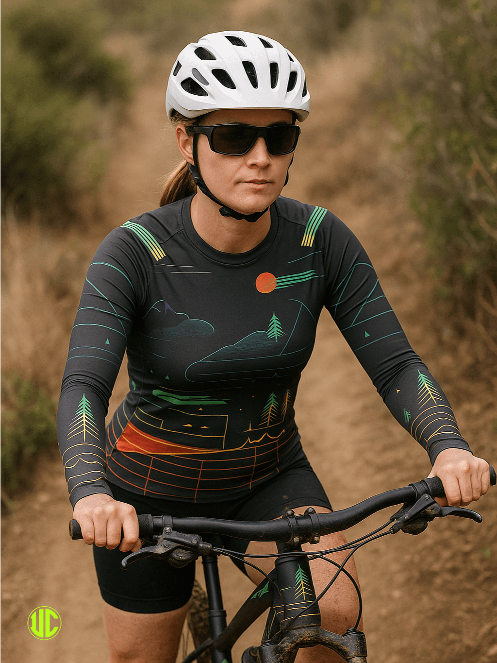Neon Horizon – Women’s Rash Guard product image (1)
