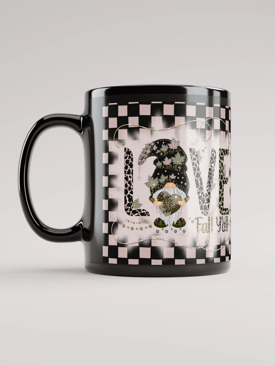 Gnome Love Fall Yall Glossy Black Mug product image (6)