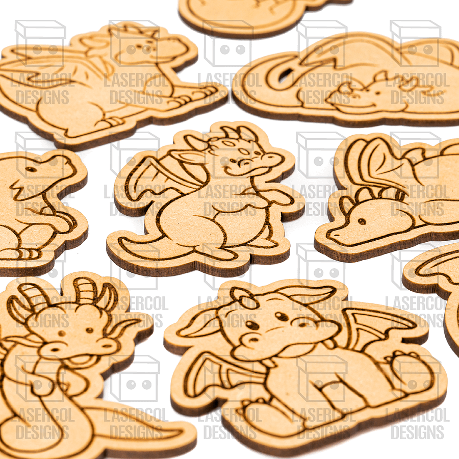 Dragons Paint Kit DIY Cut Outs - Laser Cut Files product image (10)