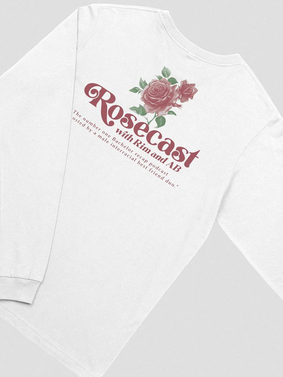 Retro Rose Long-Sleeve T-Shirt (Front and back) product image (4)