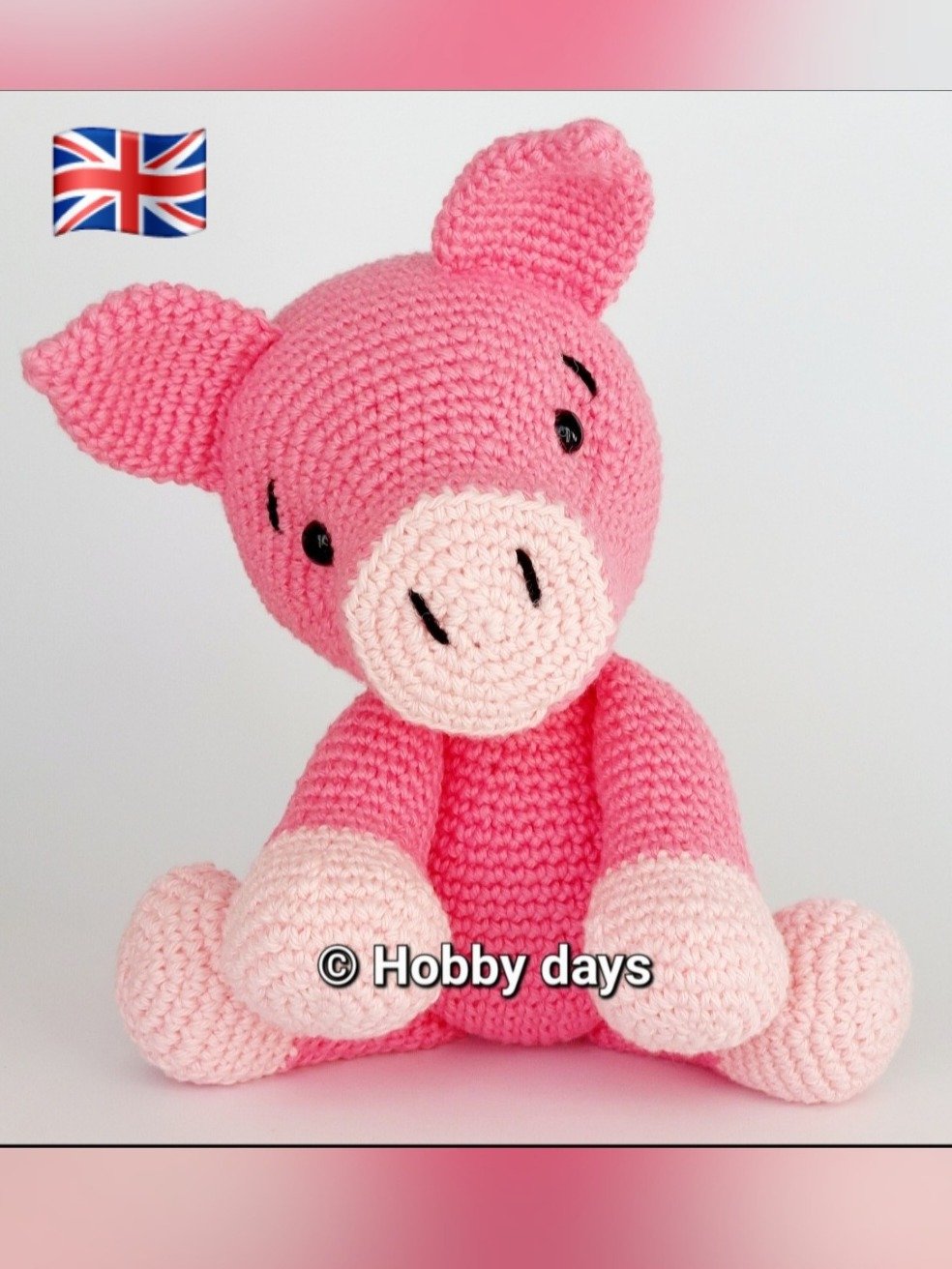 UK PATTERN - Amigurumi Crochet Pig product image (1)