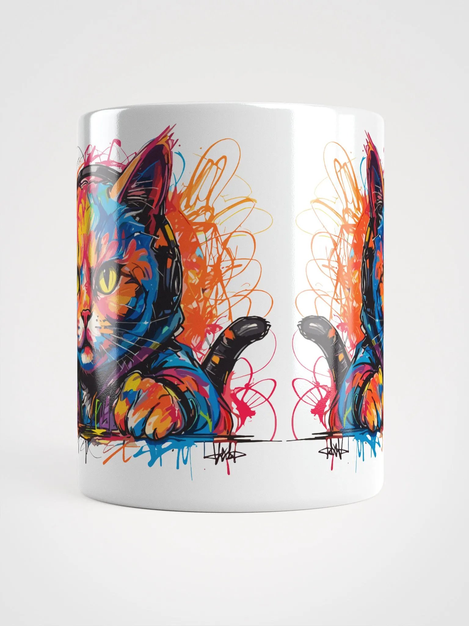 Graffiti Scribbles Cat 7 , Mug product image (9)