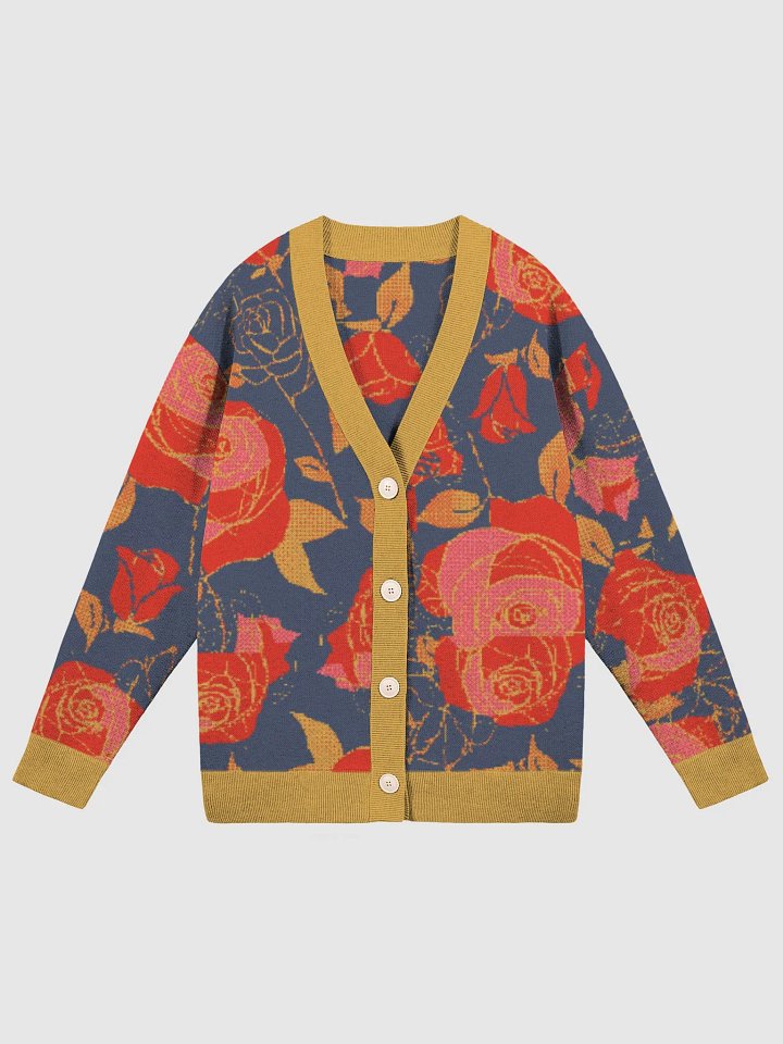Radiant Rose Jacquard Knit Cardigan product image (1)