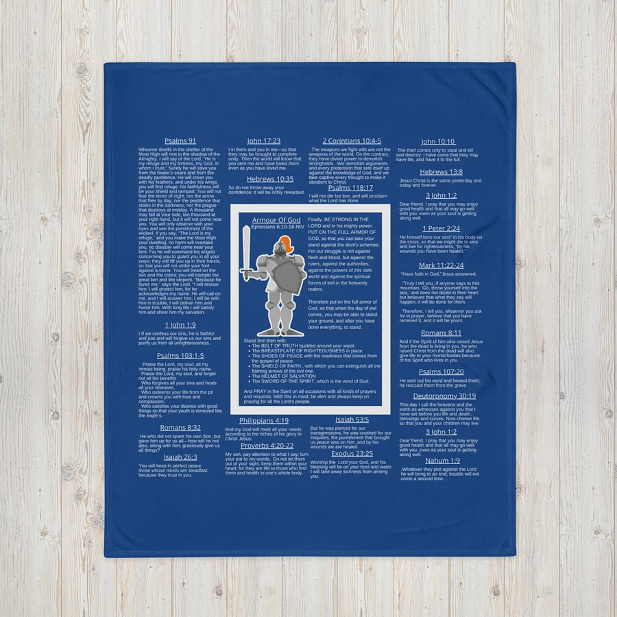 Armour Of God Royal Blue Prayer Blanket product image (7)