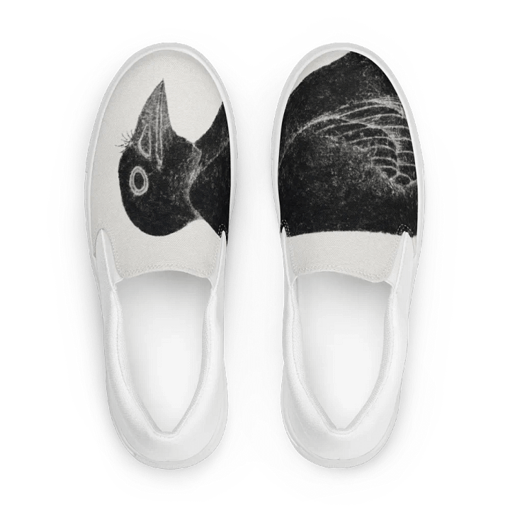 Black and White Men's Slip on Shoes 008 product image (1)