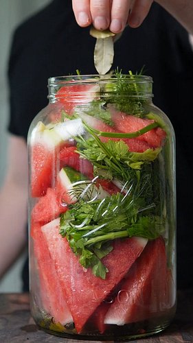 If you like watermelon and you like pickles… you have to try this.
This is fermented watermelon: crisp, salty-sour, fizzy, an...