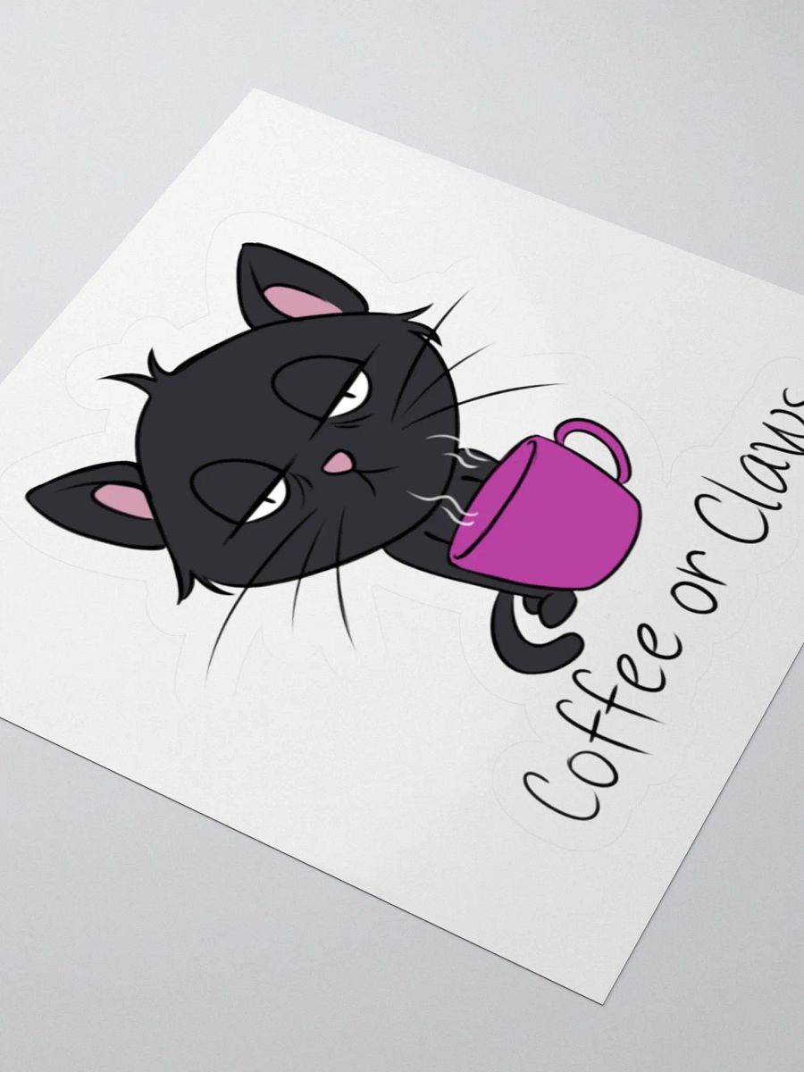 Coffee or Claws Warning Label (sticker) product image (3)
