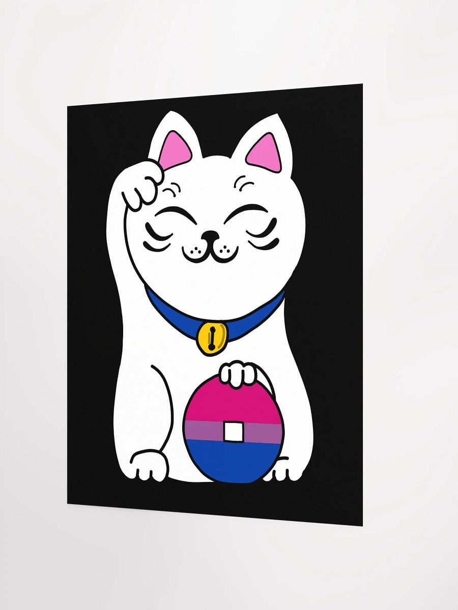 Maneki neko bisexual pride poster product image (2)