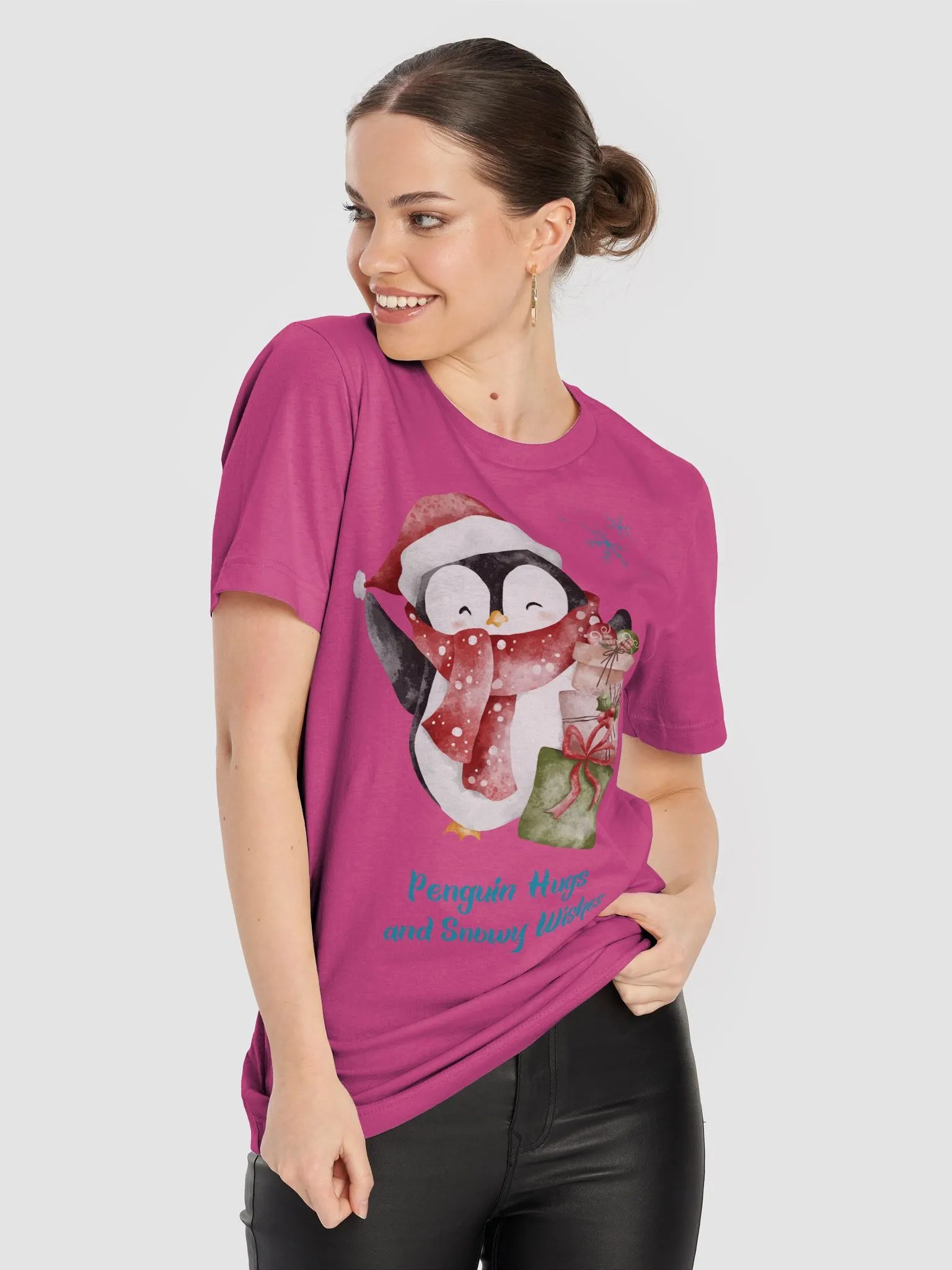 Festive Penguin Holiday T-Shirt product image (5)
