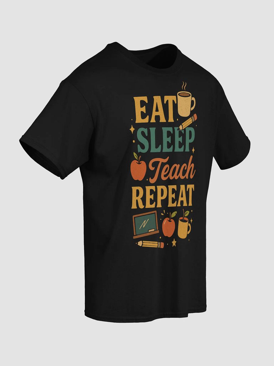 Eat Sleep Teach Repeat – Funny Retro Teacher T-Shirt product image (3)