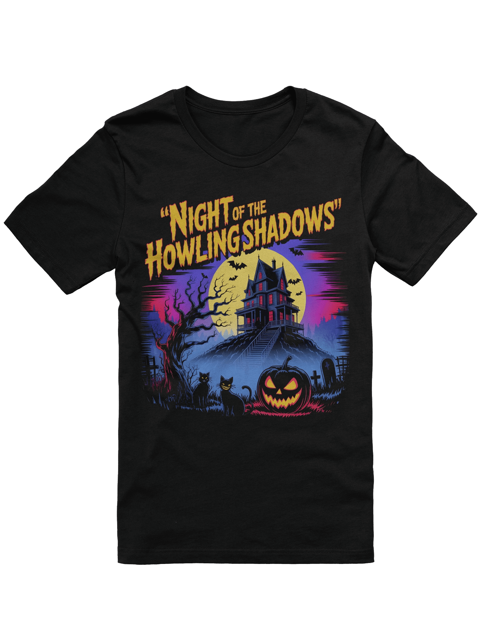 Night of the Howling Shadows Halloween T-Shirt product image (1)