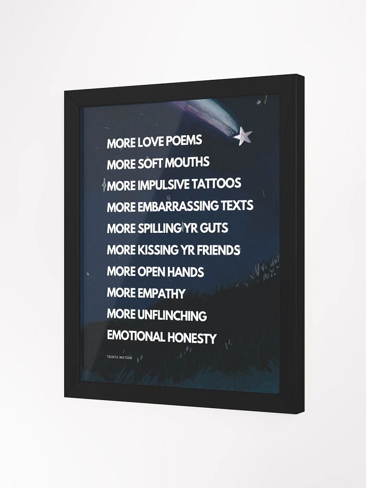 More Love Poems Framed Art Print (Night) product image (2)