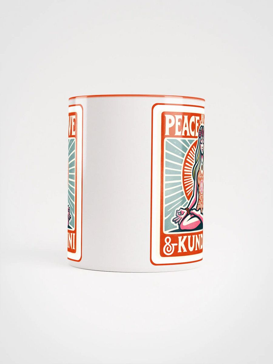 Peace, Love & Kundalini Orange Accent Mug product image (5)
