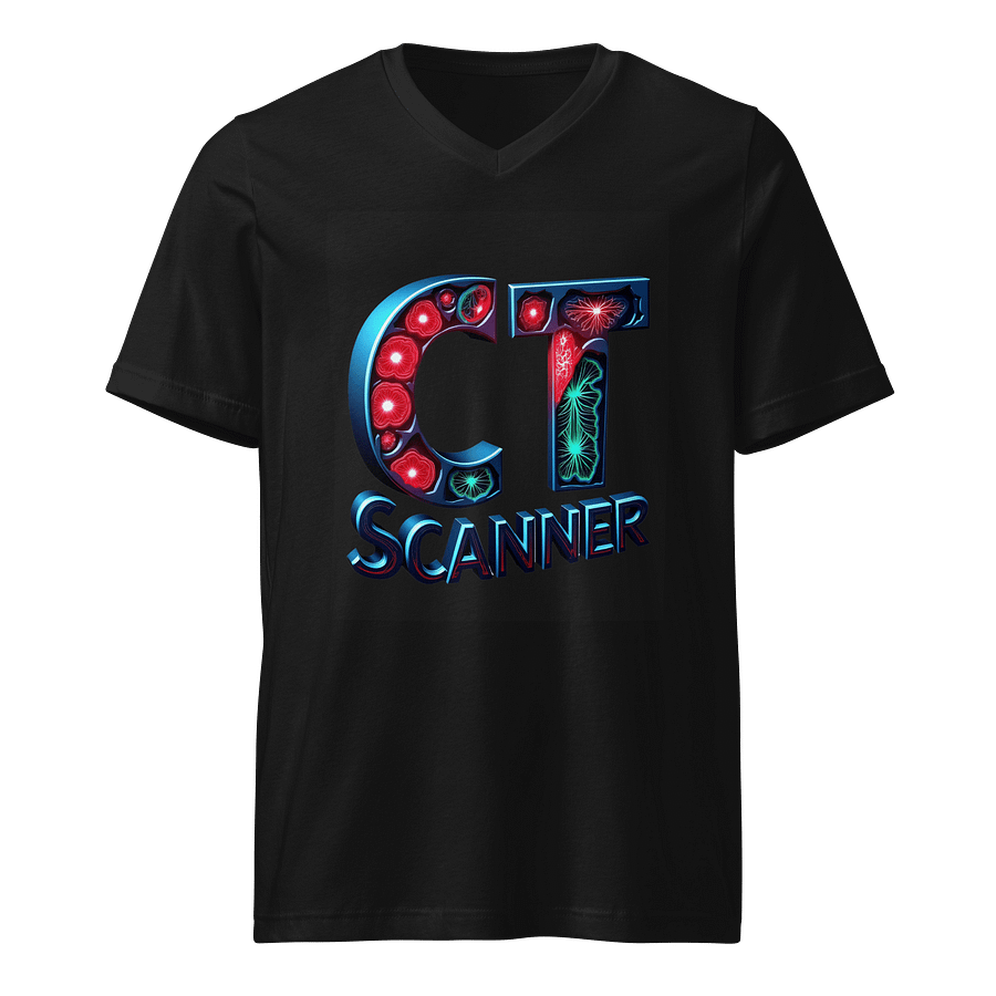 Glowing CT Scanner V-Neck Tee product image (1)
