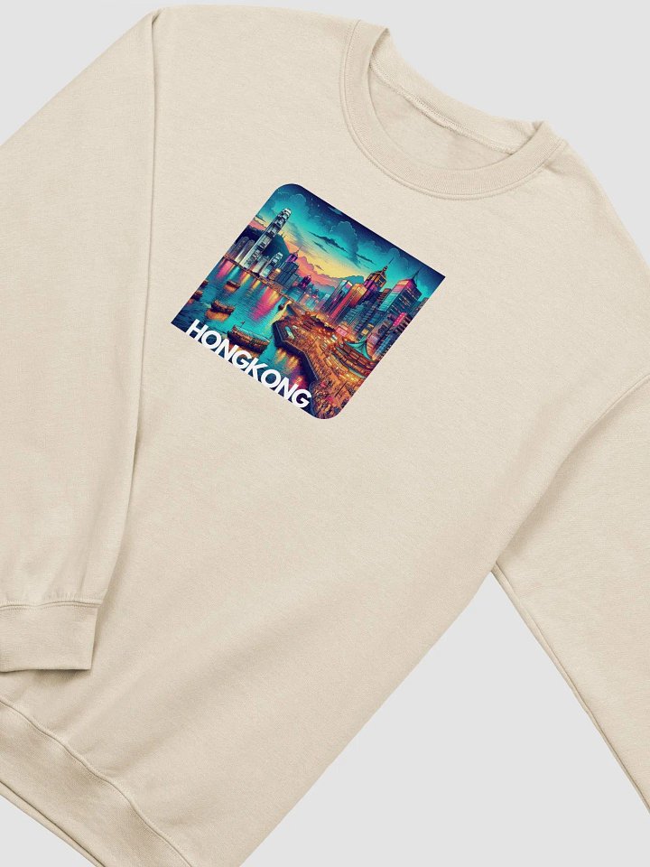 Neon Nights Hong Kong Skyline Sweatshirt product image (2)