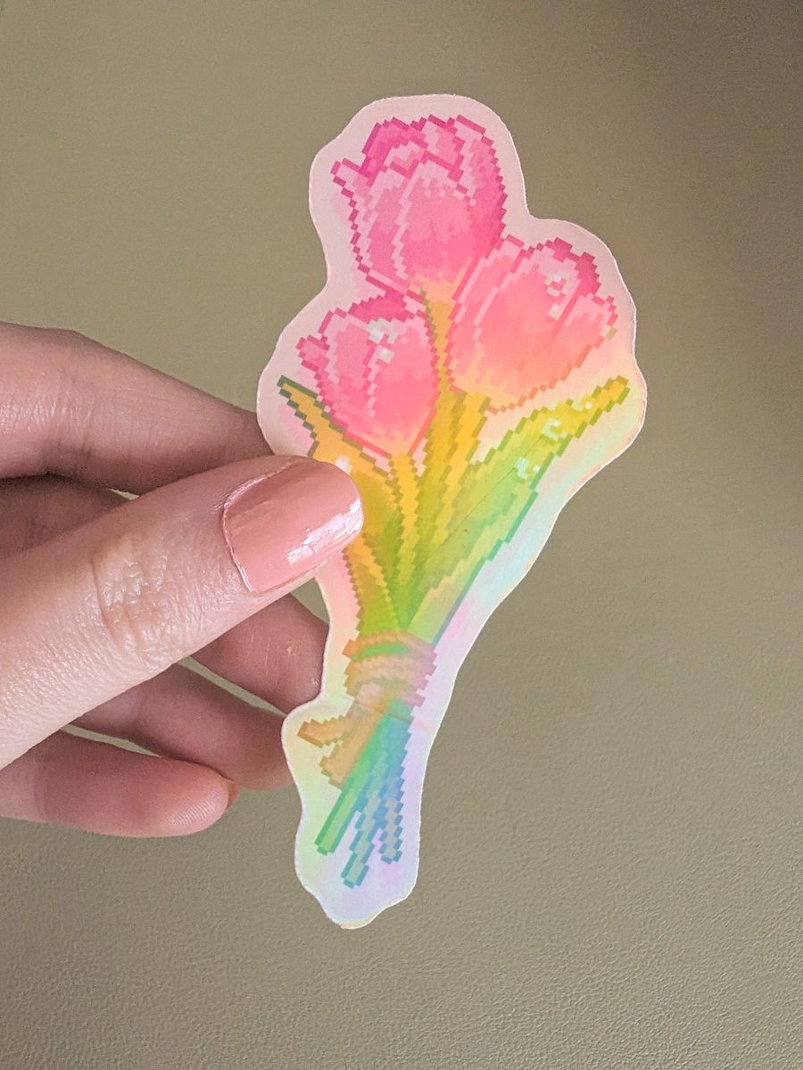 Pink Tulip Sticker✂️ product image (3)