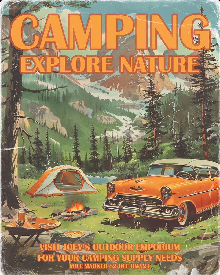 Vintage Camping Adventure Long Sleeve Shirt product image (2)