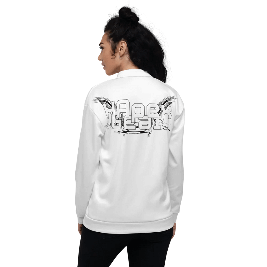 White HApex Gear Black Logo - White - Bomber Jacket product image (5)