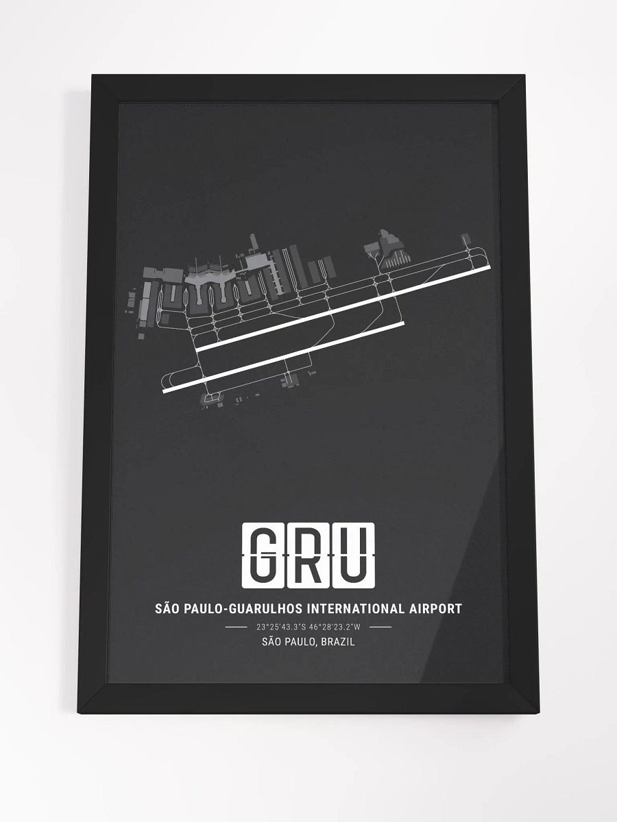 Framed Airport GRU Premium Map On Matt Paper product image (4)