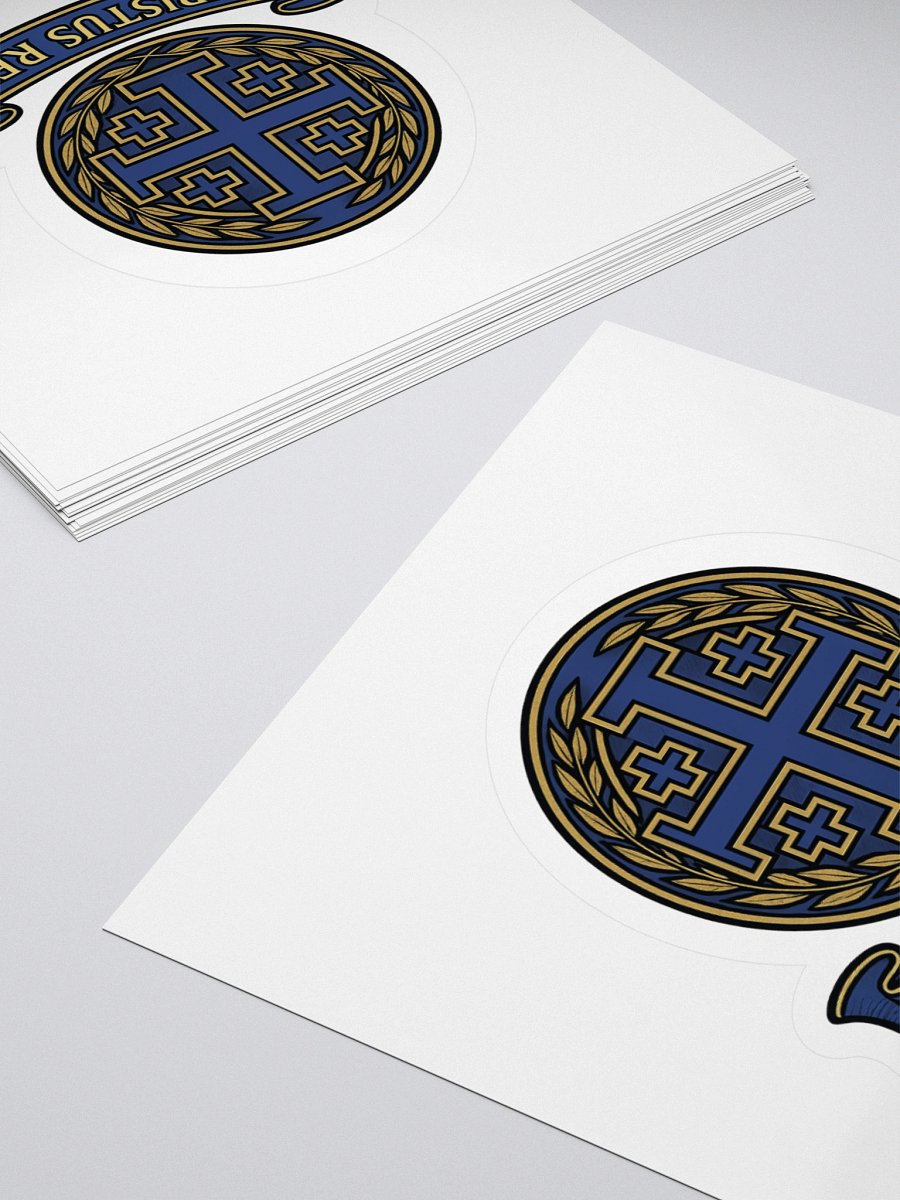 Christus Rex Sticker blue product image (4)