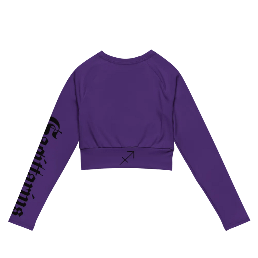 Sagittarius Purple All-Over Crop Top product image (10)