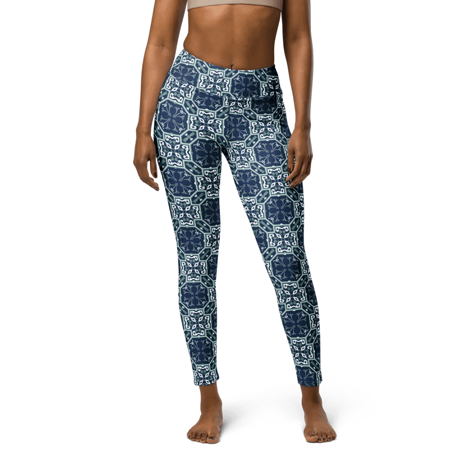 Geometric Elegance High-Waist Patterned Leggings product image (5)