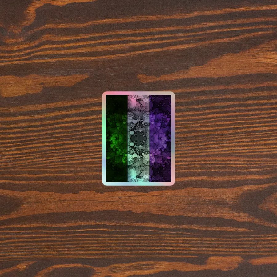 Genderqueer Pride Flag Sticker (Textured Variation) product image (5)