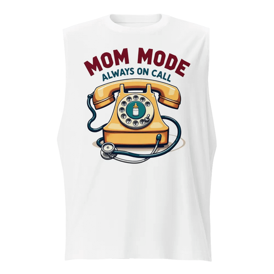 MOM MODE Vintage Rotary Telephone Muscle Tank product image (5)