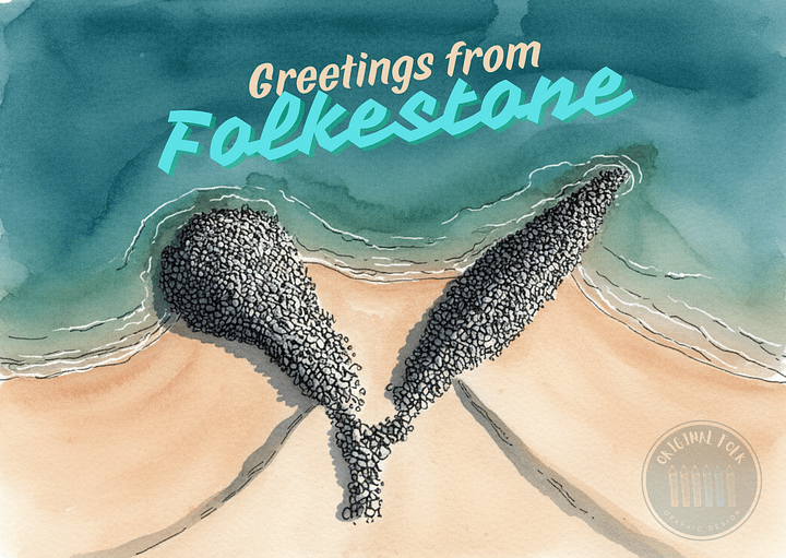 Greetings from Folkestone Postcard - Mermaid product image (1)