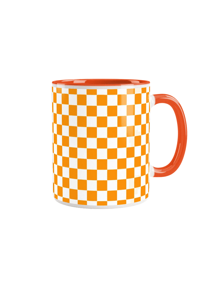 Checkered! Orange and White Checkers Mug product image (12)