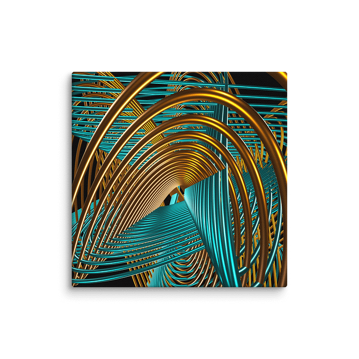 Oscilloscopic Dance #1 - Lissajous Figures Code Art Canvas Print product image (1)
