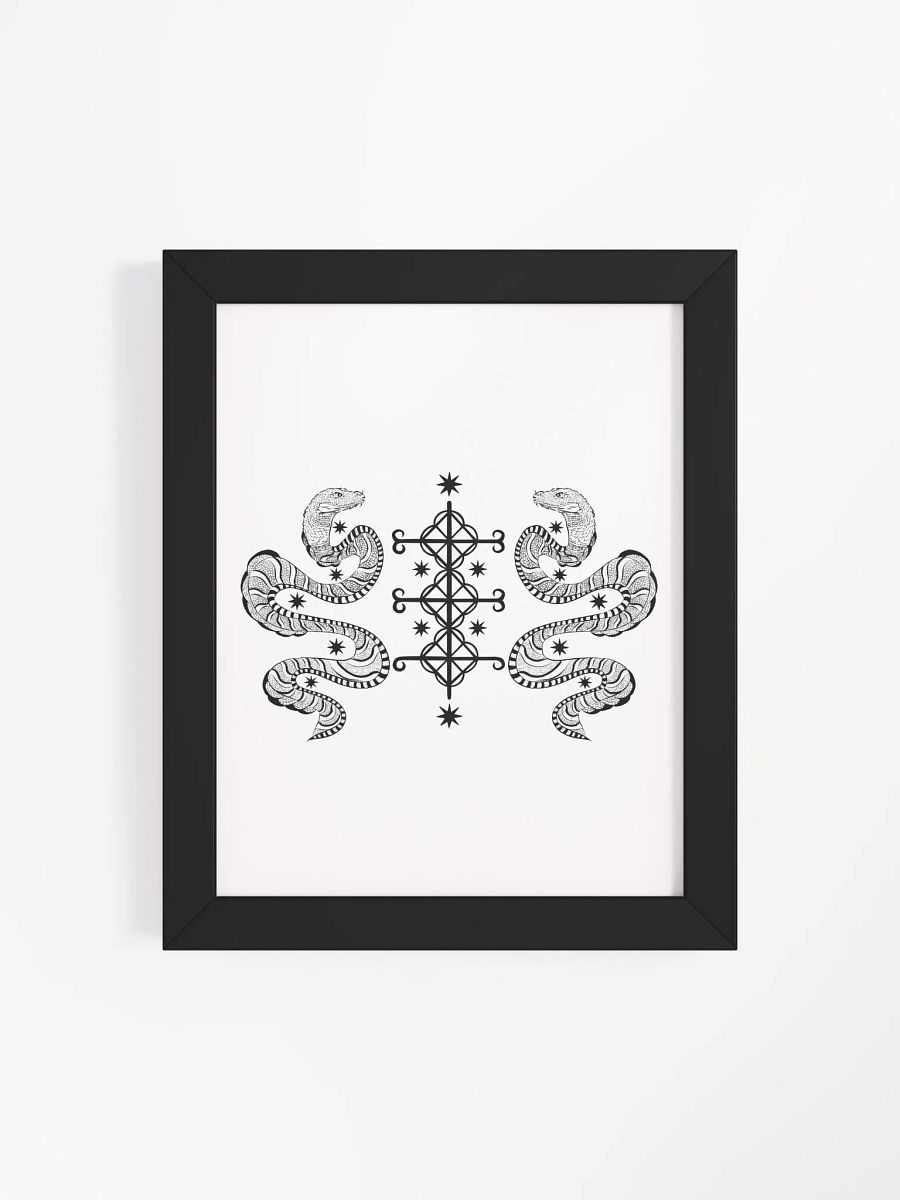 Frame with Damballah, Ayida Wedo vèvè product image (43)