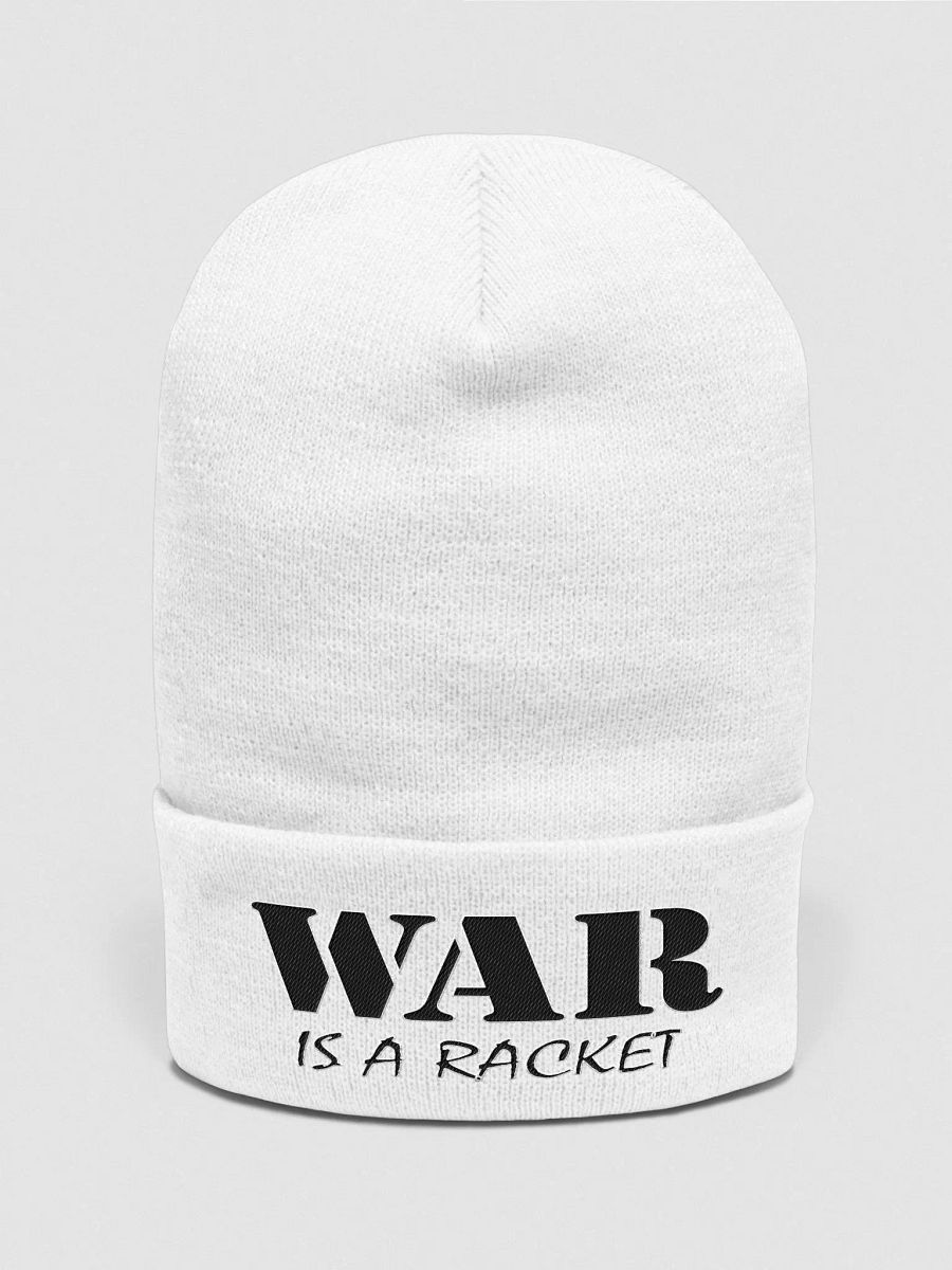 War Is A Racket - Black - Yupoong Cuffed Beanie product image (1)