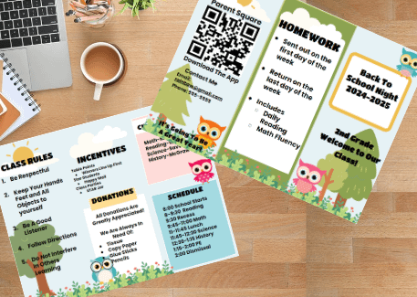 Owl Back to School Brochure product image (1)