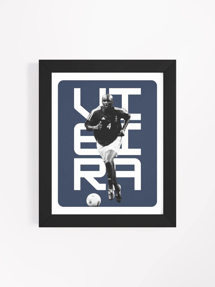 Patrick Vieira BW France Name Art Framed Print product image (2)