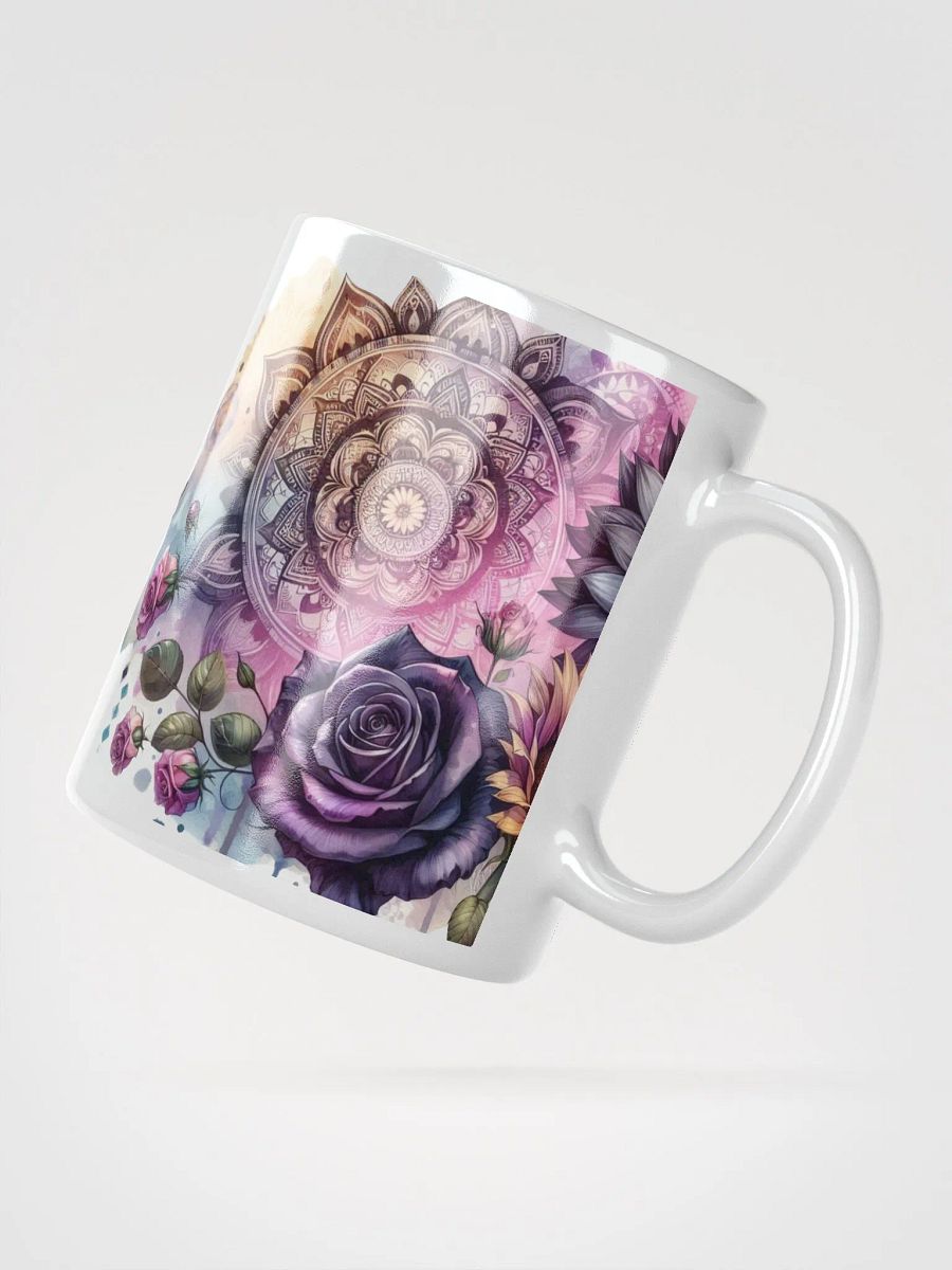 Floral Harmony Let Them White Glossy Mug product image (4)