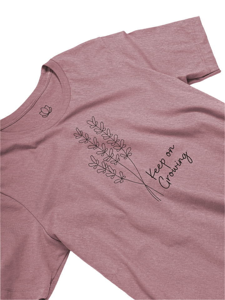 “Keep On Growing” – Lavender Line Art Supersoft Tee product image (7)