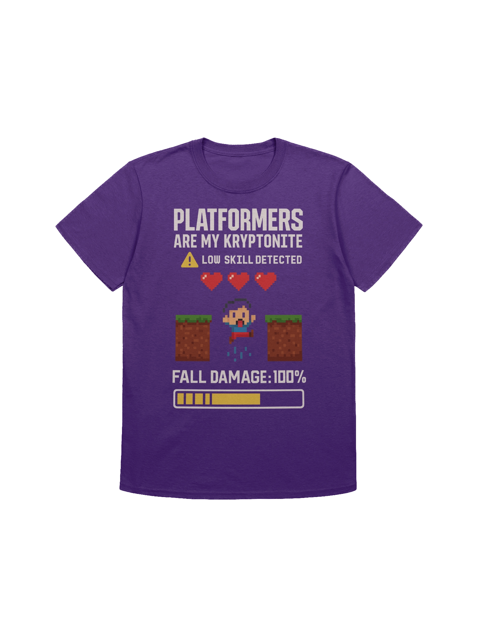 Platformers Are My Kryptonite – Funny Retro Gamer T-Shirt product image (1)