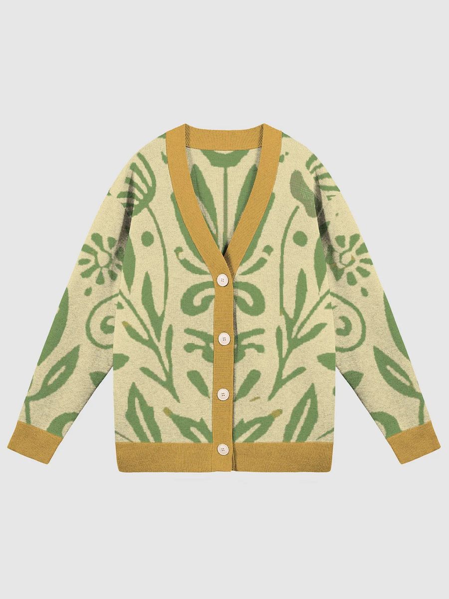 Symmetrical Floral Fusion Knit Cardigan product image (6)