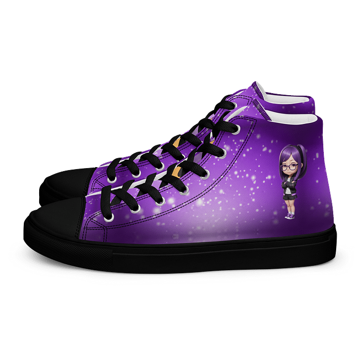 (Purple CHIBI) K Women's High Top Canvas Shoes product image (1)