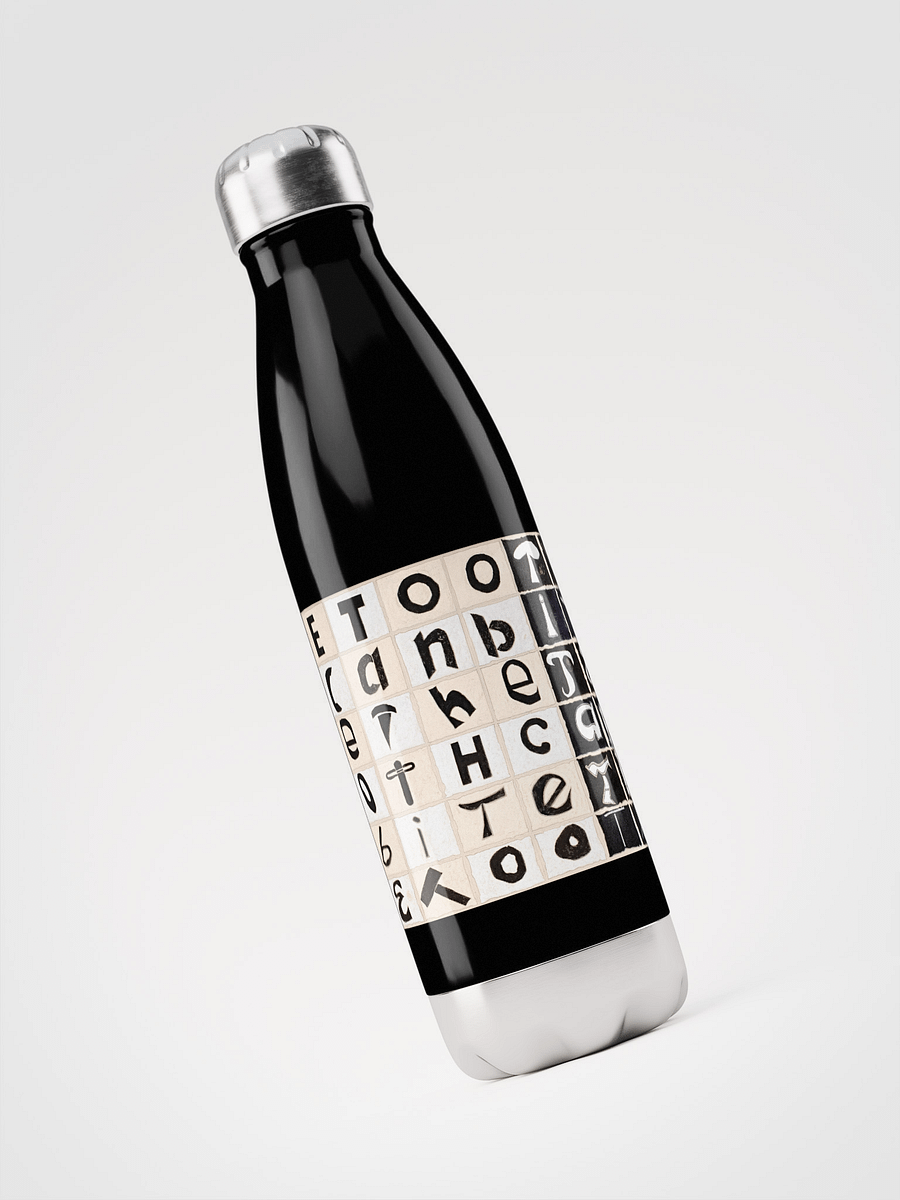 The Tooth Can Bite Stainless Steel Water Bottle (black) product image (3)