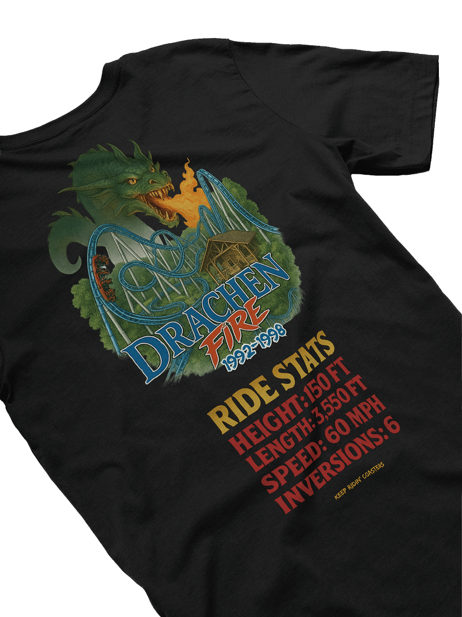 Vintage Drachen Fire Roller Coaster T-Shirt product image (20)