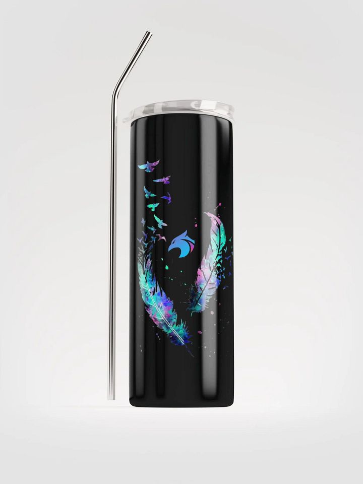Black Tumbler Logo/Feathers product image (1)