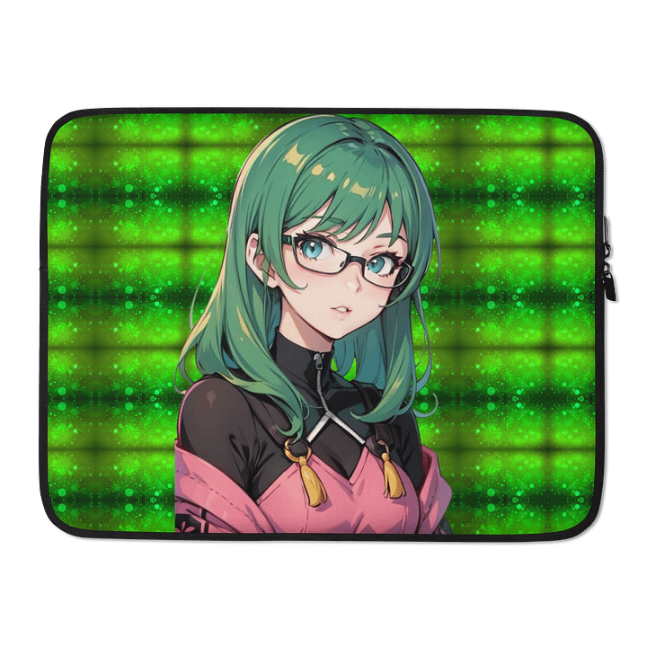 (GREEN WAIFU) K Laptop Sleeve product image (2)