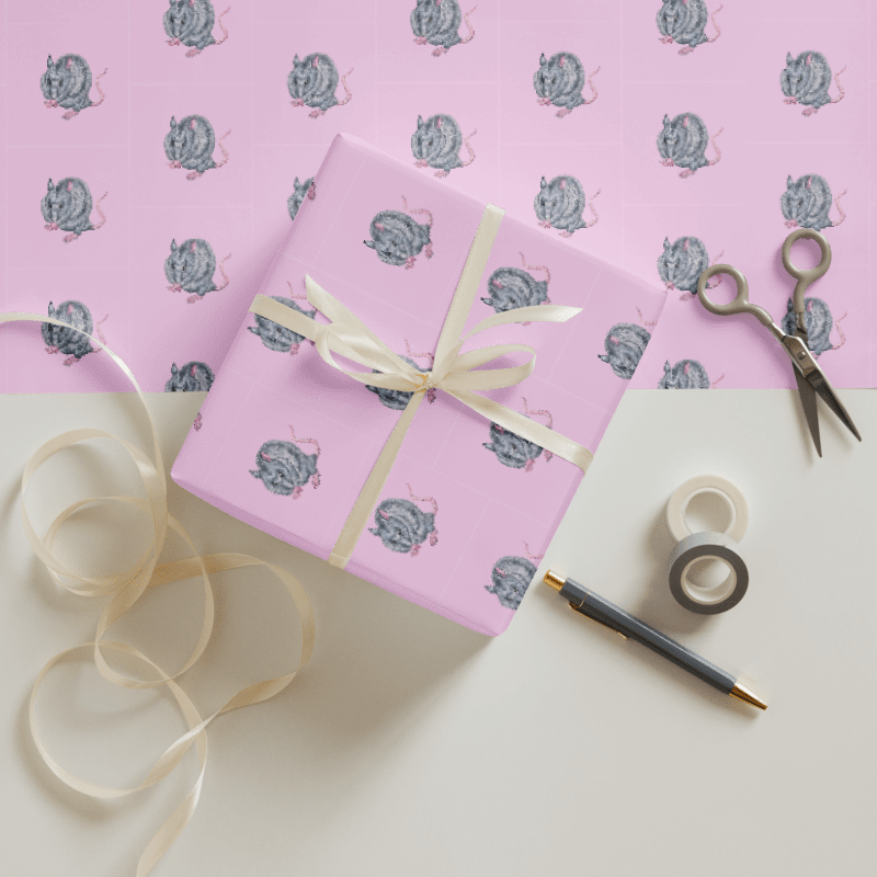 rat drawings wrapping paper x 3 product image (3)
