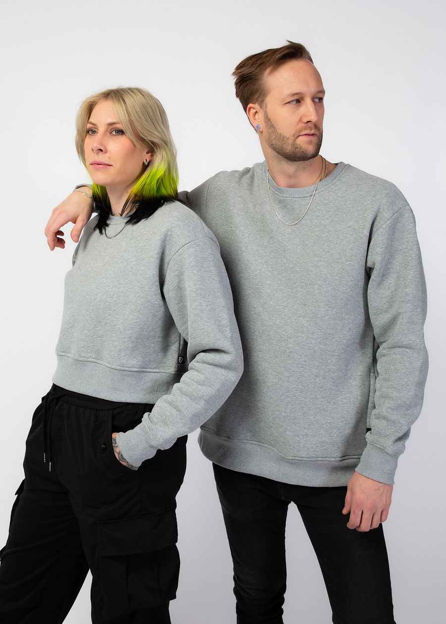 Heathered Fog Cropped Crewneck product image (12)