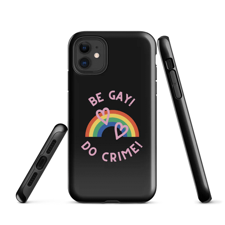 Rainbow Rebellion iPhone® Tough Case - Black product image (1)