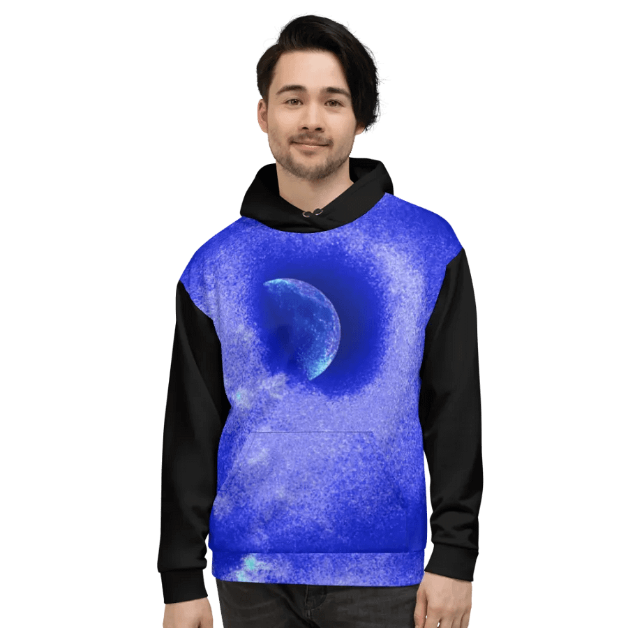 Darkest Disintegrating Moon Unisex Pull Over Hoodie product image (3)