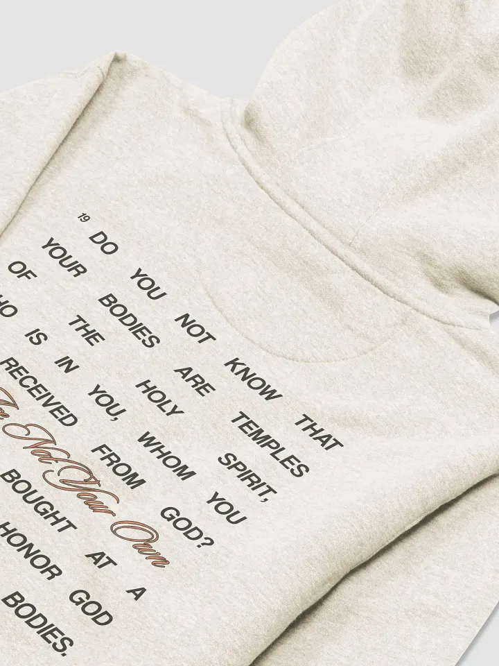 "1 Corinthians6:19-20" Hoodie – Season 3 Collection product image (2)