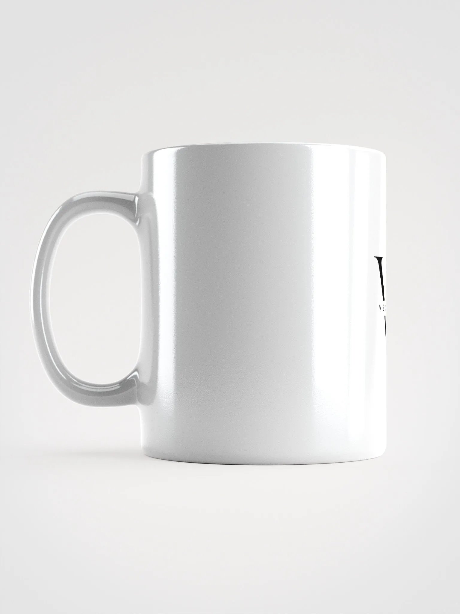 Elegant Calligraphy Vsdesigns Logo White Glossy Mug #2 product image (3)